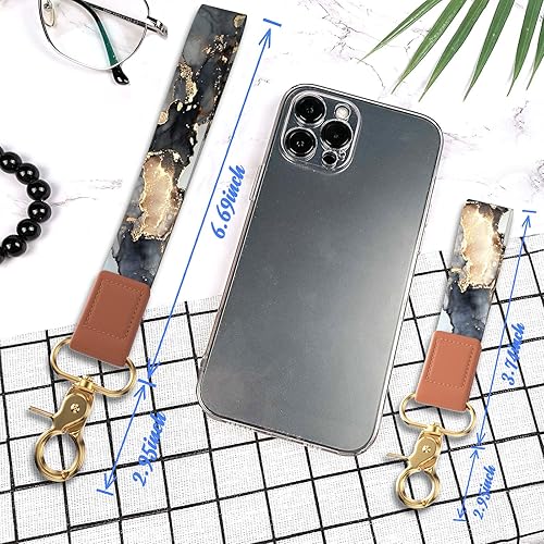 Miniatura 2 de Handlein Cordón de muñeca para llaves. Llavero largo y mini para pulsera. Llavero de correa de muñeca para llaves de coche para mujeres y hombres