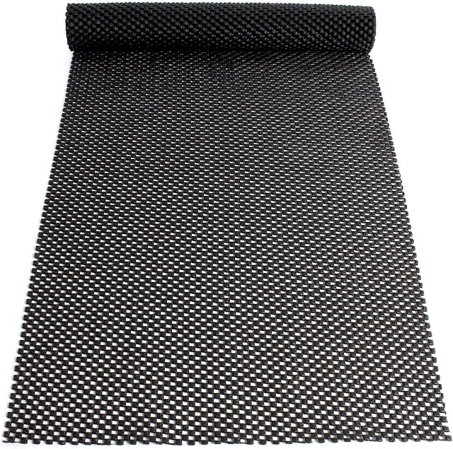 iGadgitz Home U6926 - Multiuse Non Slip Mat Anti Slip Mat Grip Mat (110 x 30cm) for Drawers, Kitchen Shelves, Workshop, Office, etc. - Black