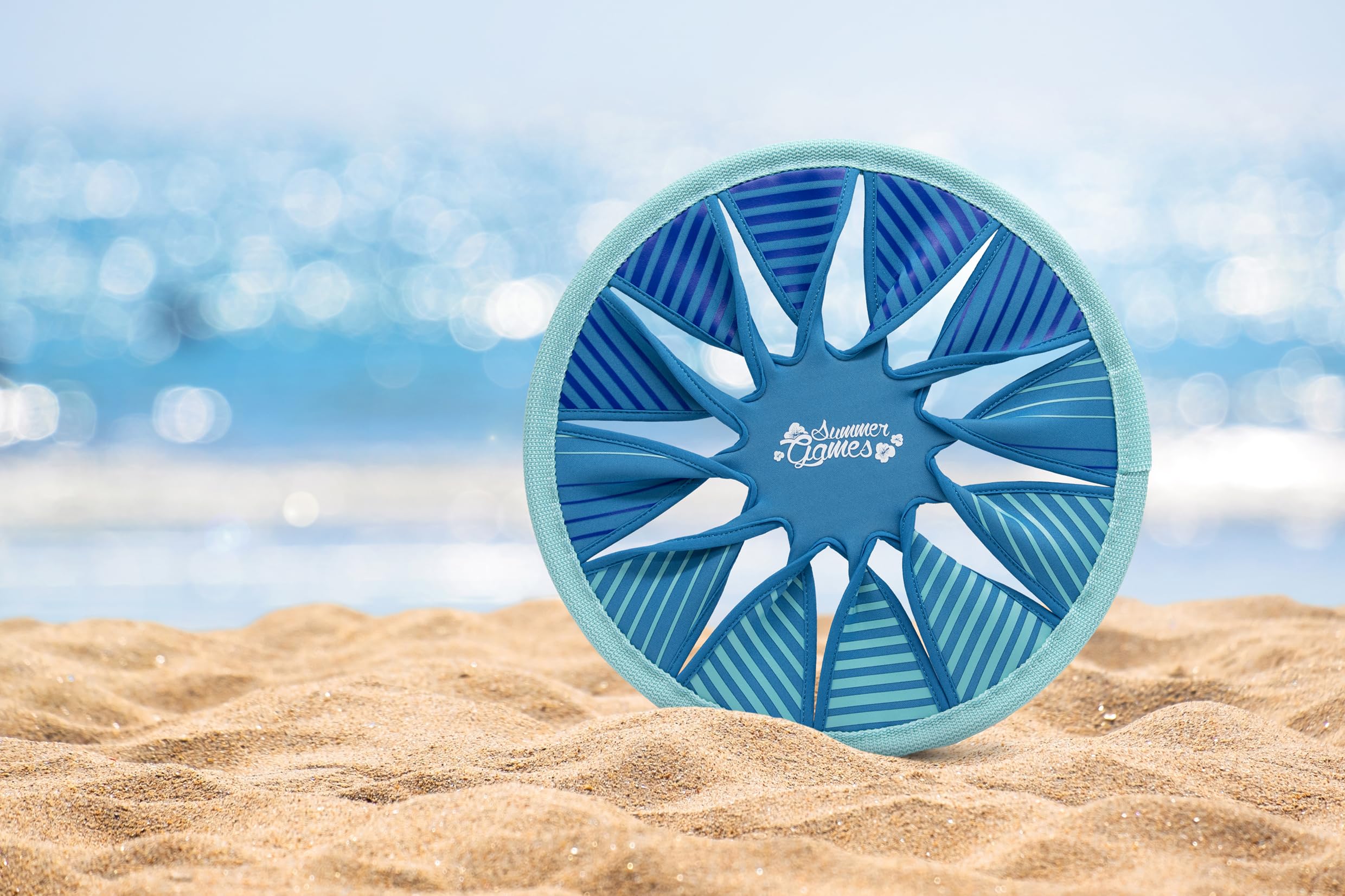 SUMMER GAMES 3er Set Neopren Frisbee, 30 cm Wurfscheibe für Kinder, Bunt | Wurfscheiben aus weichem Neopren für Strand & Garten - 3er Pack Soft-Frisbees für Kinder ab 4 Jahren, ideal für draußen