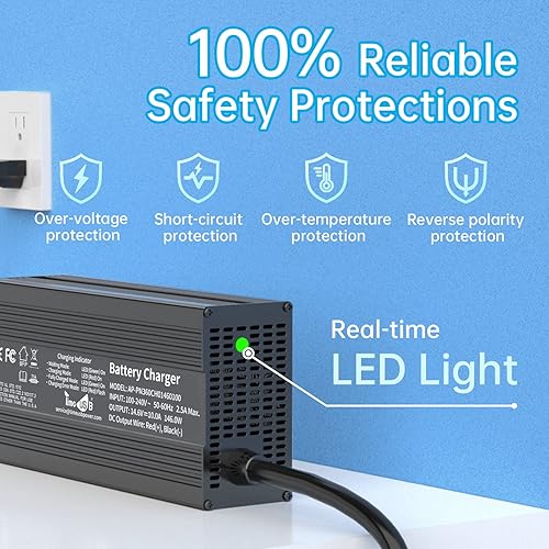 Miniatura 5 de Timeusb Batería LiFePO4 de 12 V 50 Ah con cargador de batería LiFePO4 de 146 V 10 A BMS integrado de 50 A 5 horas de carga rápida y completa