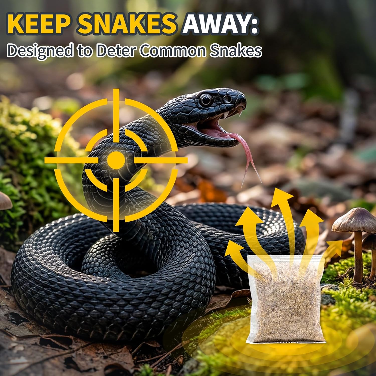 Snake Repellent Pouches, 10 Pack, Plant-Based Natural Indoor & Outdoor Protection for Home, Yard, Garage & Camping, Pet & Kid Friendly, All-Weather, Easy to Use