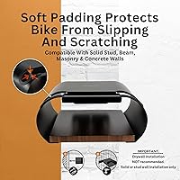 Vista 3 de Soporte de pared para bicicleta - Soporte de bicicleta para interiores - Soporte de pared para bicicleta para el hogar o apartamento - Estante