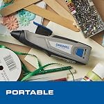 Dremel HSGP-01 4V Sans fil USB Gun à colle chaude rechargeable, préchauffage rapide et embout de précision - Comprend le stylo à colle, 4 Collez des bâtonnets, USB Adaptateur de câble et d'alimentation, Gris