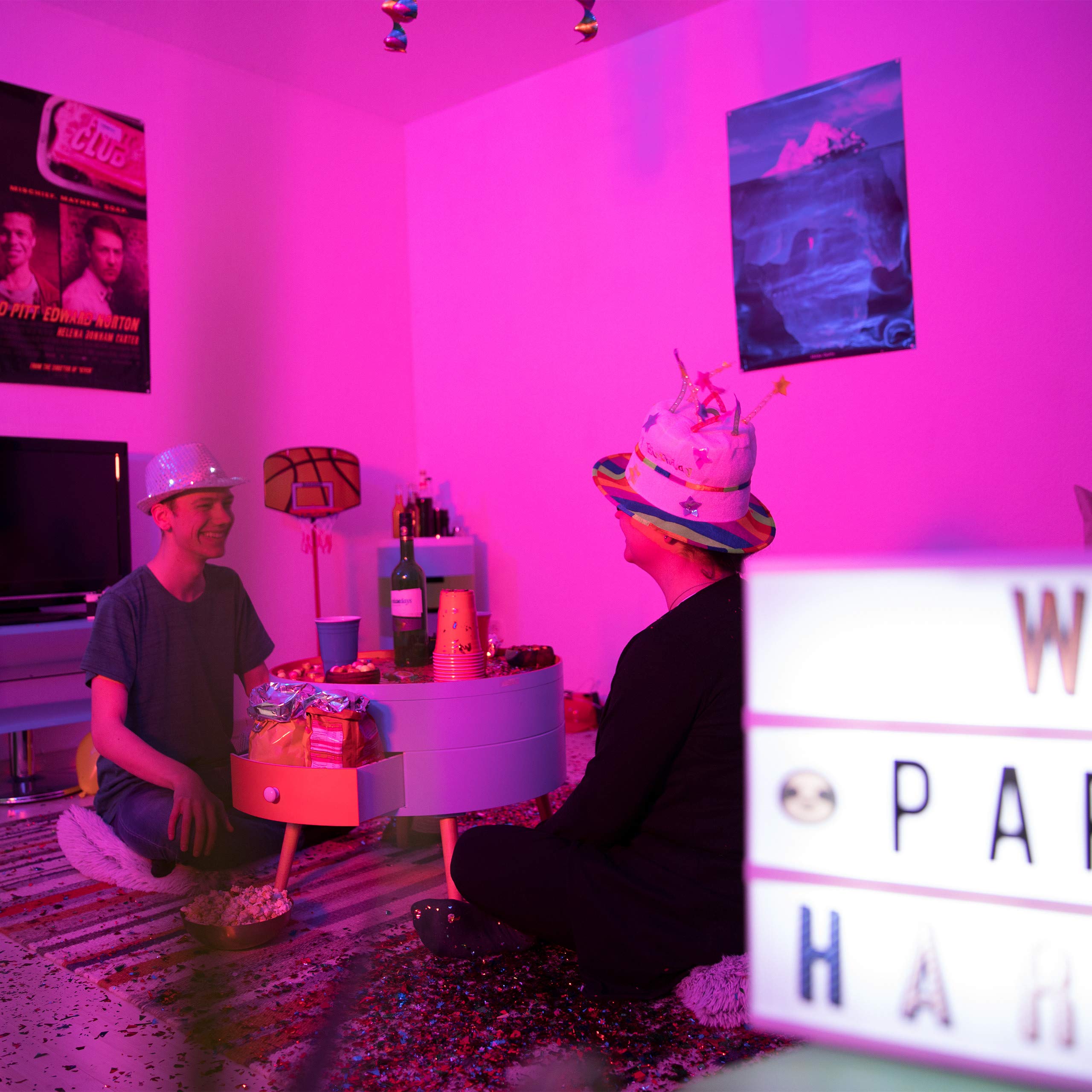 Relaxdays Lightbox zestaw uzupełniający, 240 zwariowanych znaków, rozszerzenie z literami i cyframi, podświetlane pudełko Icons, kolorowe
