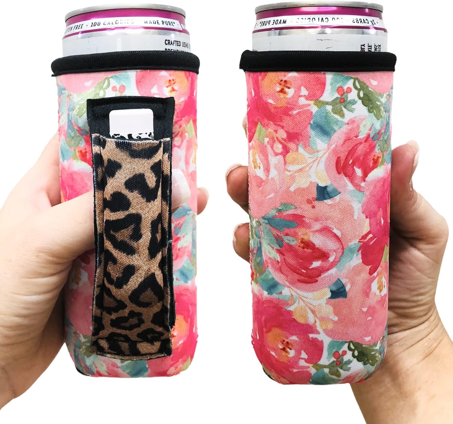 Lit Handlers Slim Can Holder - 12 oz Tall Can Sleeve for Slim Drinks - Neoprene Material Insulated Beverage Cooler & Cover - Machine Washable, Tear Resistant, Reusable Drink Insulator Sleeve for Beach