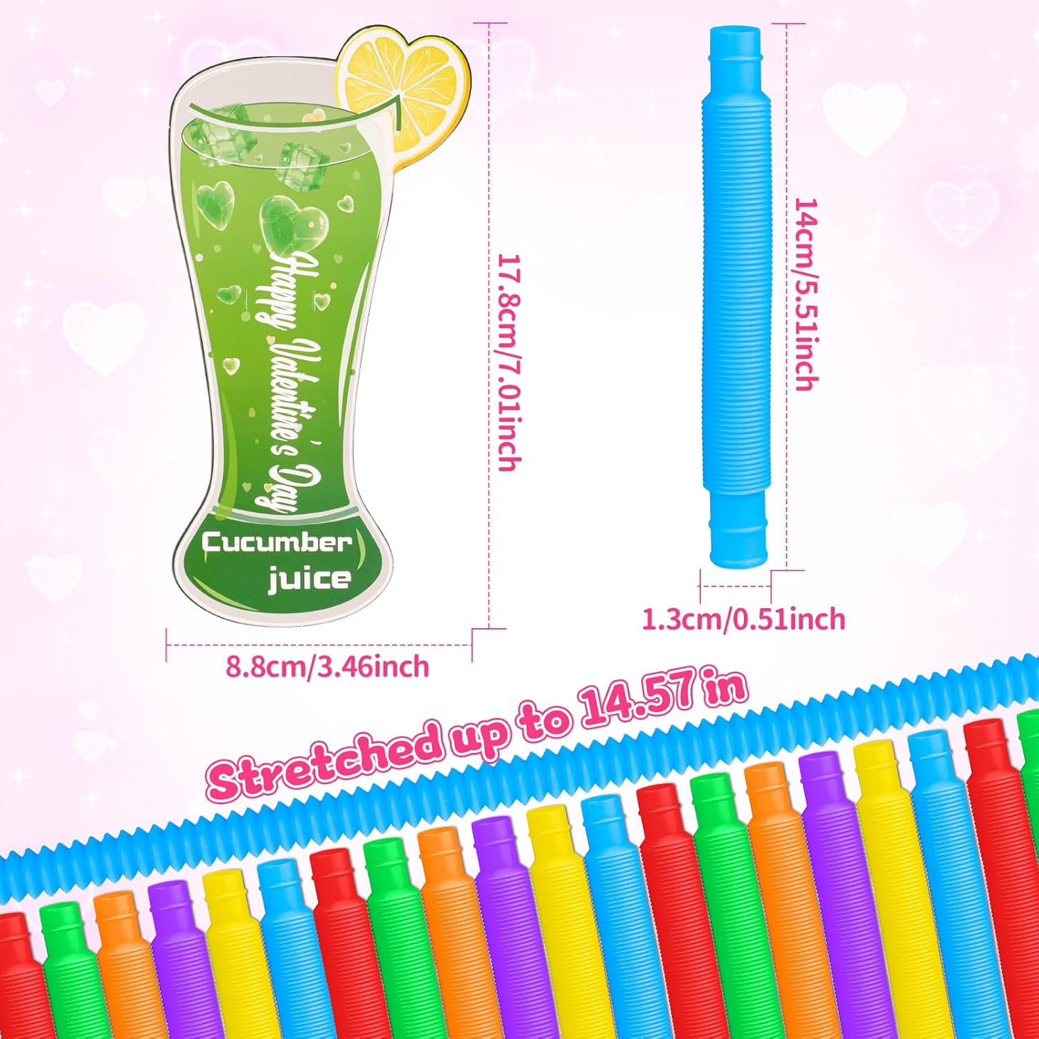 28 Pack Pop Tubes Sensory Toys Party Favors for Kids 8-12 Fidget Toys with Gift Card for Anxiety Goodie Bag Stuffers Treasure Box Classroom Prizes Gifts for 3 4 5 6 Year Old Boys Girls Toddlers