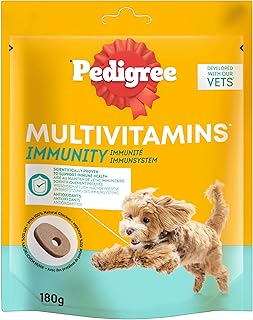 Pedigree Hundesnacks Multivitamins Immunsystem - 30 weiche Hundeleckerlis, 180g - Supplements zur Unterstützung des Immunsystems, einfache Fütterung product image