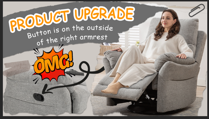 Amazon.com: ANJ Swivel Rocker Recliner Nursery Chair, Manual