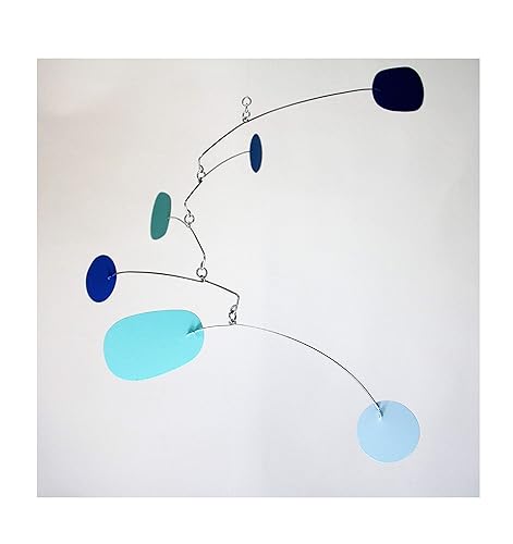 Miniatura 2 de Am I Blue Mobile | Escultura de arte colgante | Metal Mobile