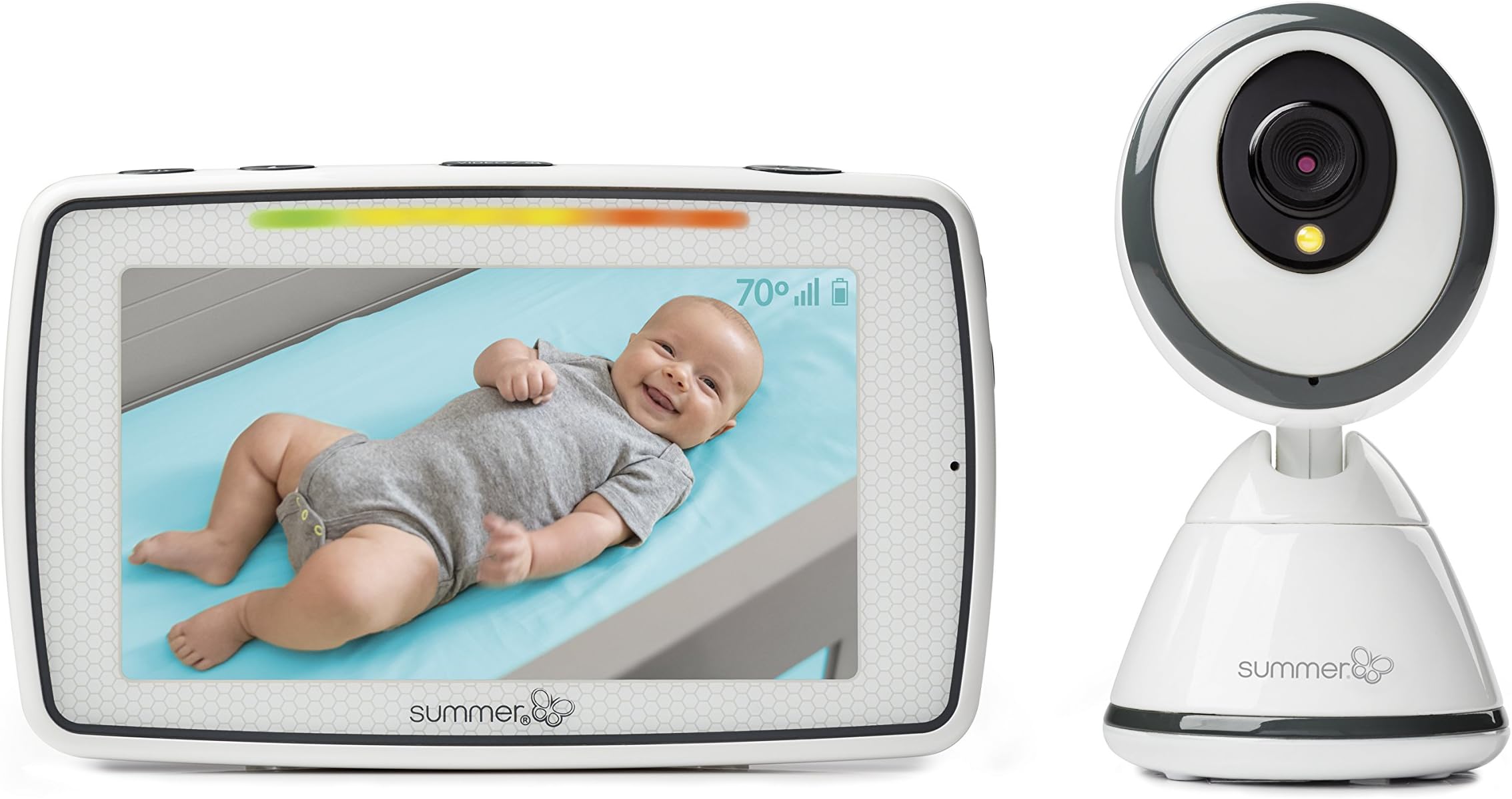 Summer Baby Pixel Video Baby Monitor with 5-inch Touchscreen and Remote Steering Camera – Baby Video Monitor with Clearer Nighttime Views and SleepZone Boundary Alerts