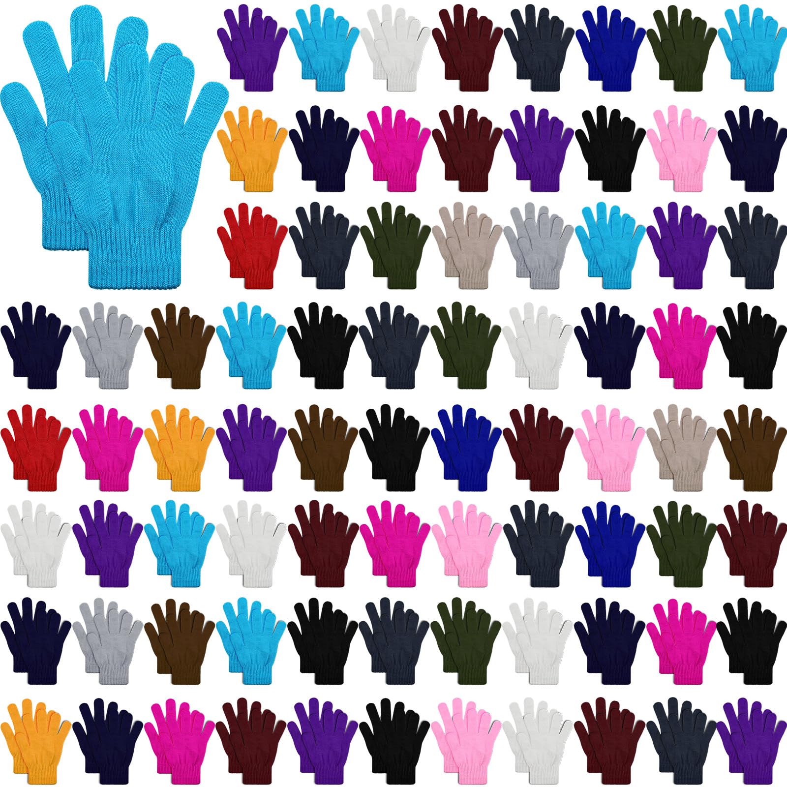 Suhine 150 Pair Winter Gloves Bulk for Homeless People