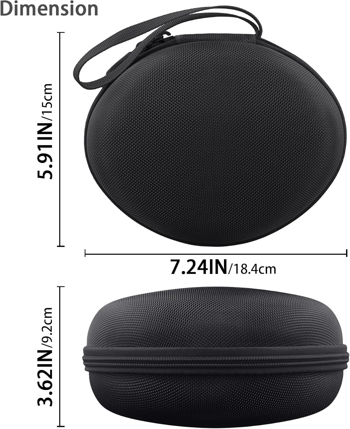 co2CREA for Beats Studio Pro / Studio3 / Solo4 / Solo3 Headphones, Hard Travel Case Compatible with Beats Wireless On-Ear Headphones (Black Case) - Image 6