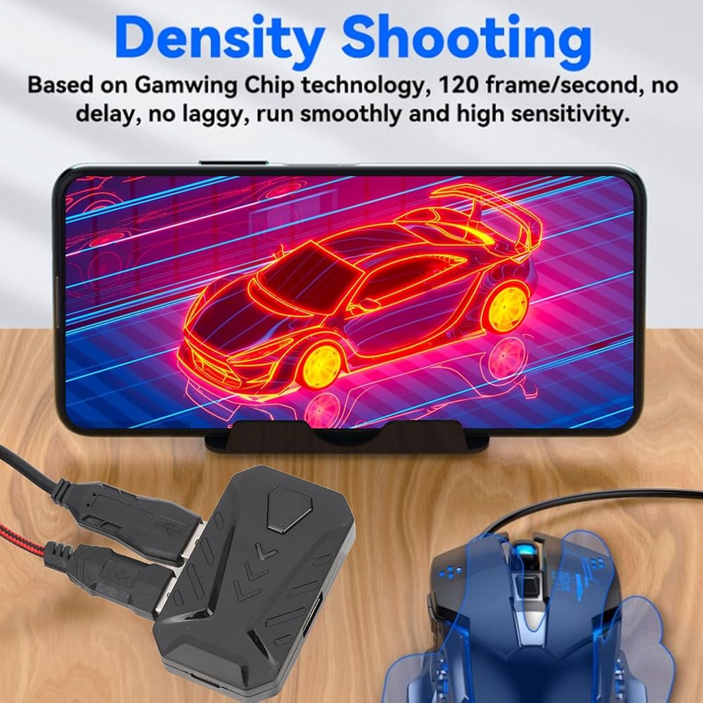 EJ.life Combo Clavier Et Souris De Jeu à Une Main Convertisseur De