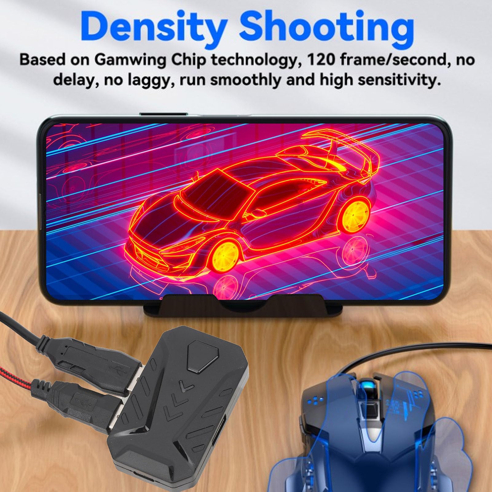 Set di convertitori per mouse e tastiera 4 in 1, con convertitore mouse per tastiera, mouse da gioco, tastiera con una mano e supporto per telefono, per Mix Pro Converter,