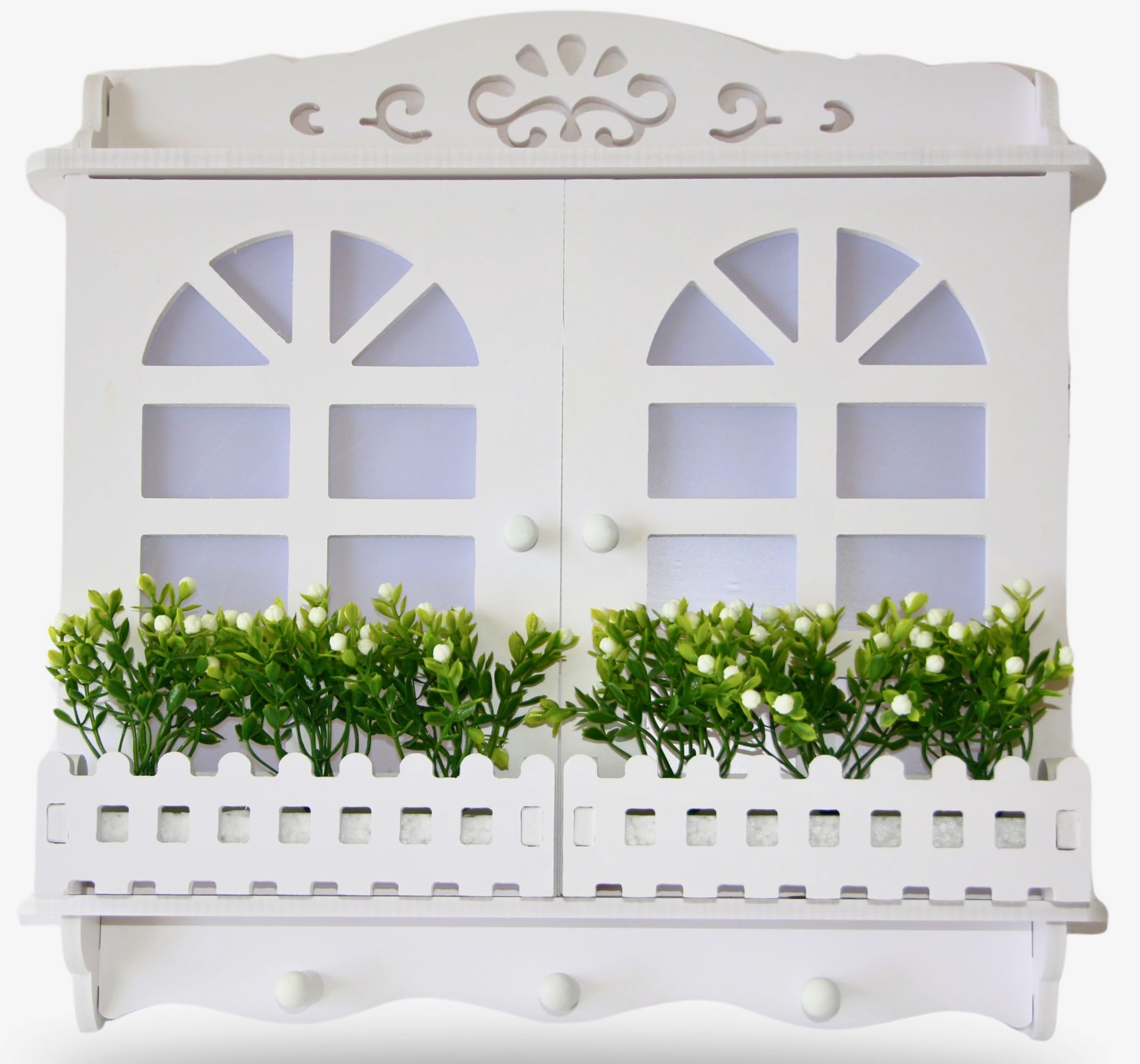 LOLAhome Copri Quadro Elettrico Albero Della Vita | 50x35 Cm | Pino Naturale Dipinto A Mano | Chiusura Magnetica