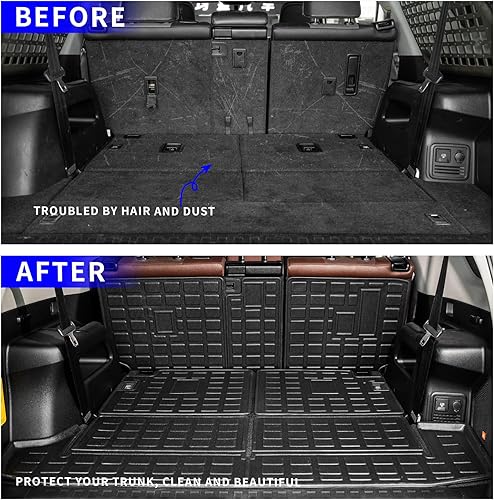 Miniatura 2 de Rongtaod Alfombrilla de carga compatible con Toyota 4Runner 2010-2024 de 7 asientos, forro de carga para maletero de asiento trasero, protector de 4