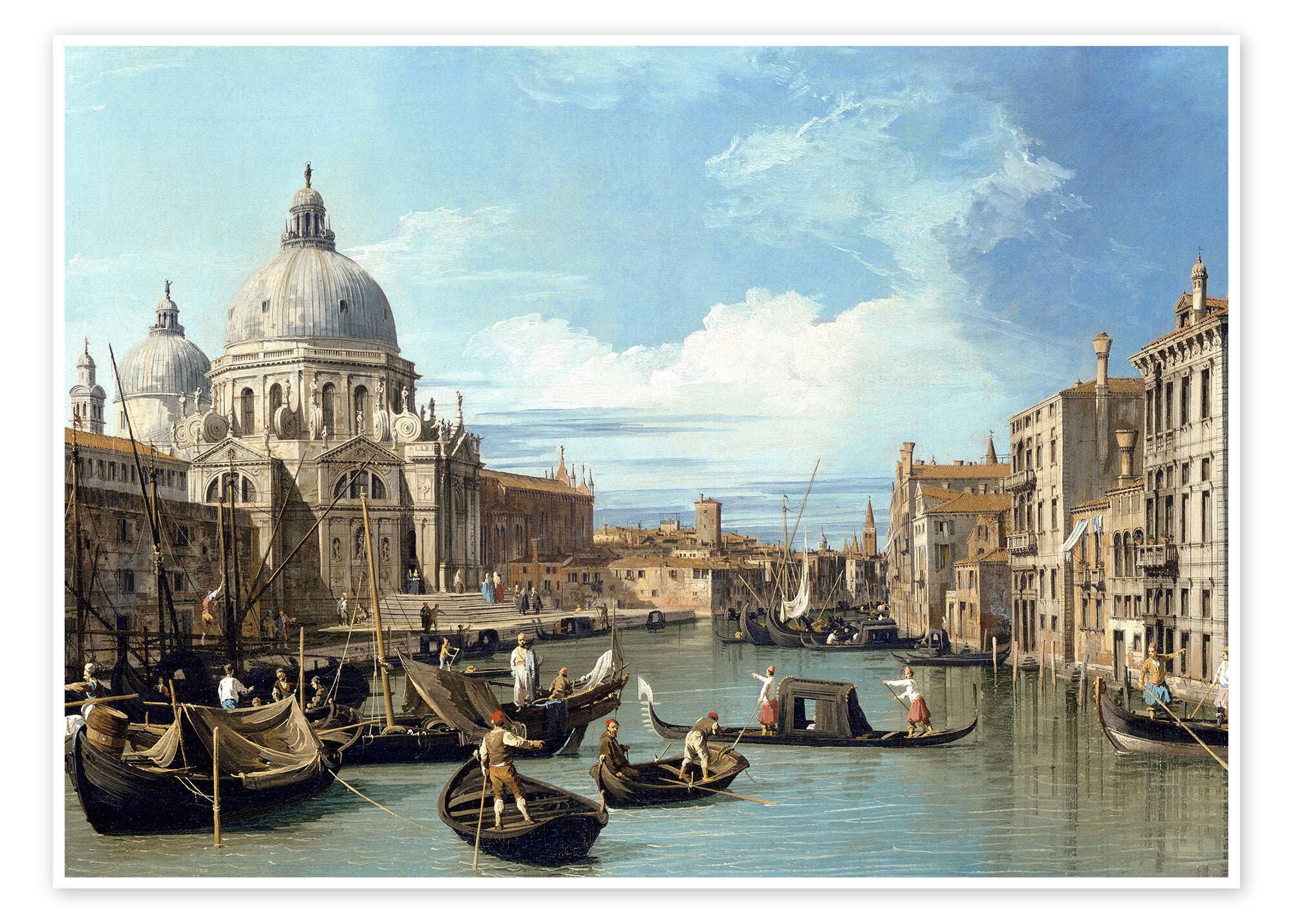 Posterlounge L'ingresso del Canal Grande Poster | 130 x 100 cm di Bernardo Bellotto (Canaletto) Quadri Decorazione per pareti