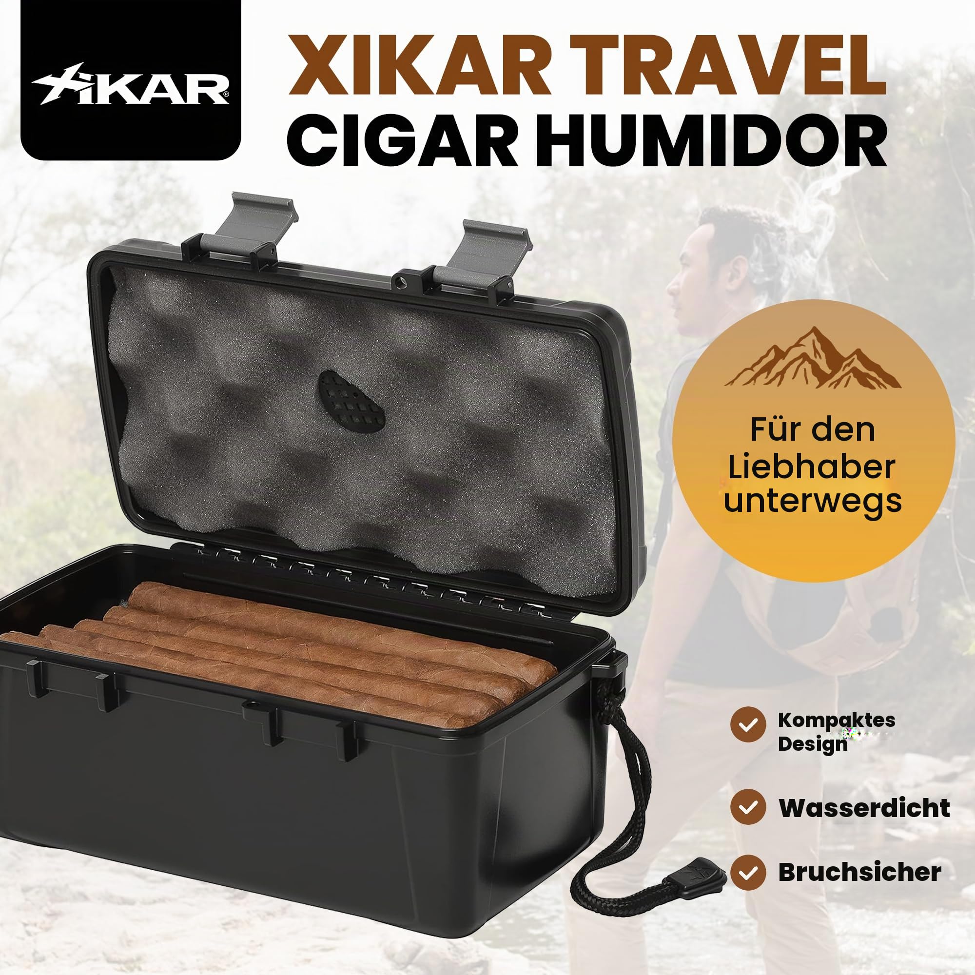 Xikar Reise-Humidor 15 Zigarren 215XI mit Boveda