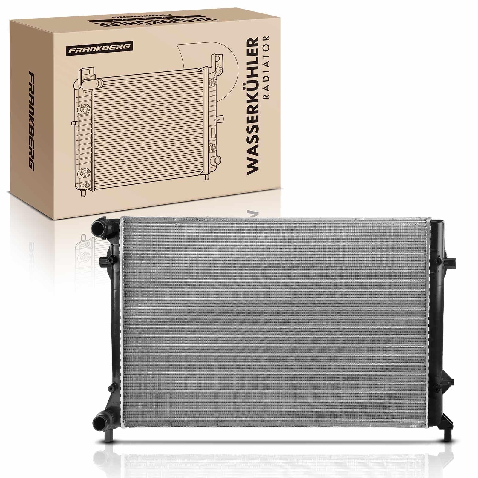Frankberg Kühler Wasserkühler Motorkühler Schaltgetriebe Kompatibel mit A3 8P1 1.6L 2.0L 2003-2012 Altea 5P1 1.4L 1.6L 2.0L 2004-Heute O.c.t.a.v.i.a I 1U2 1Z3 Replace# 1K0121251E