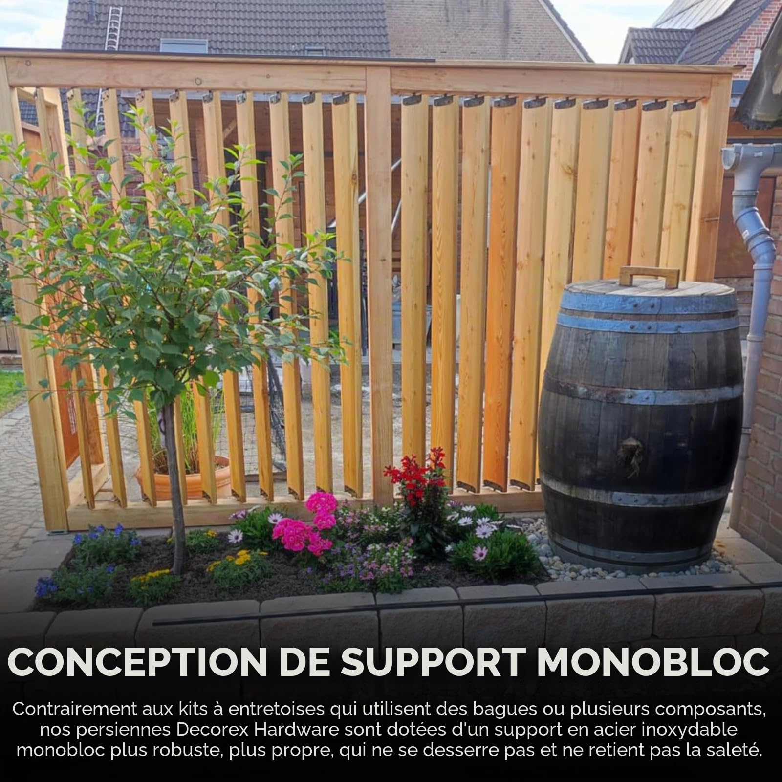 DHLH-02 Kit de quincaillerie pour Stores et Volets roulants en Acier Inoxydable avec revêtement E Noir 11 Planches