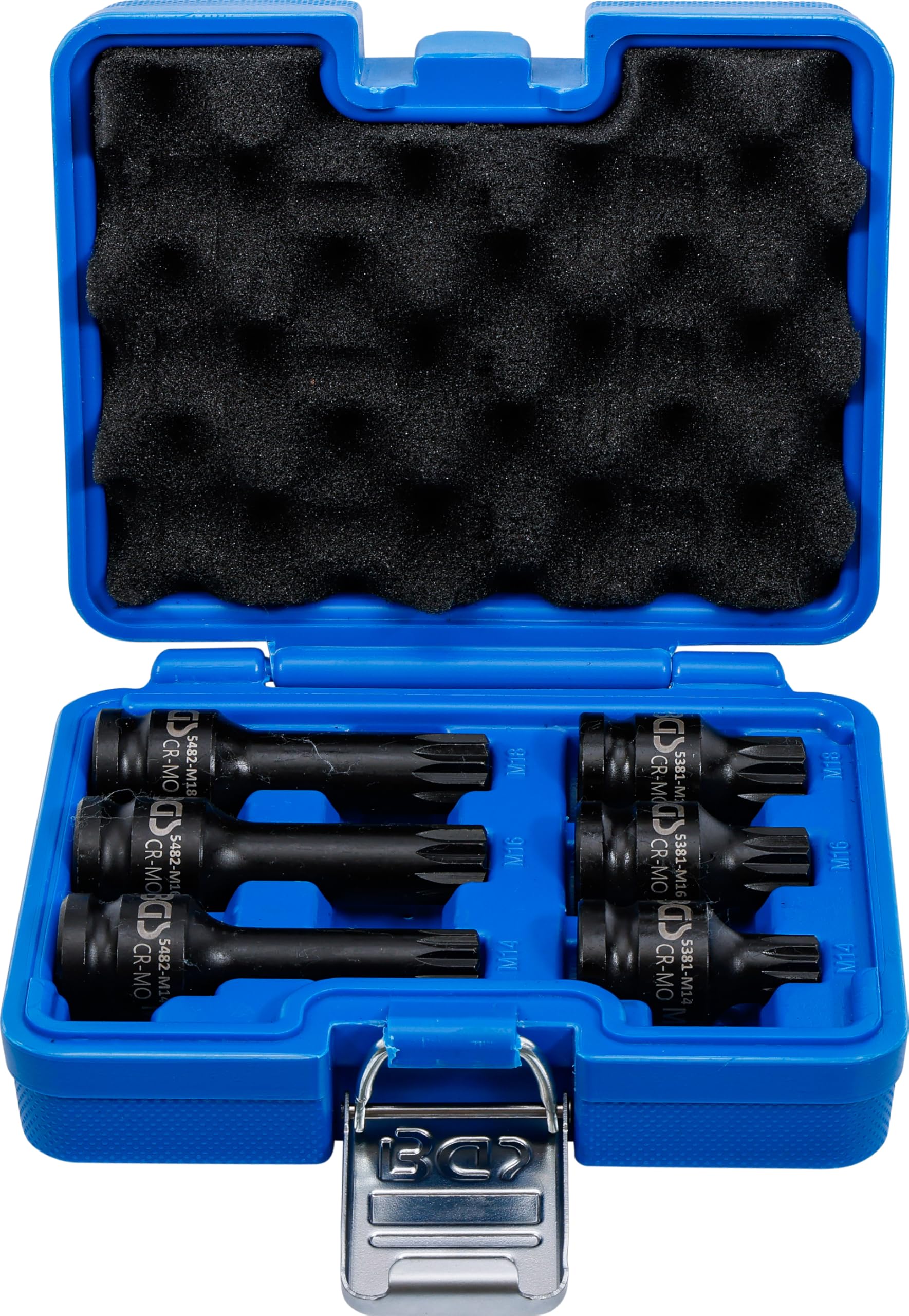 BGS 5380 | Impact Bit Socket Set | 12.5 mm (1/2") Drive | Spline (for XZN) M14 - M18 | 6 pcs.