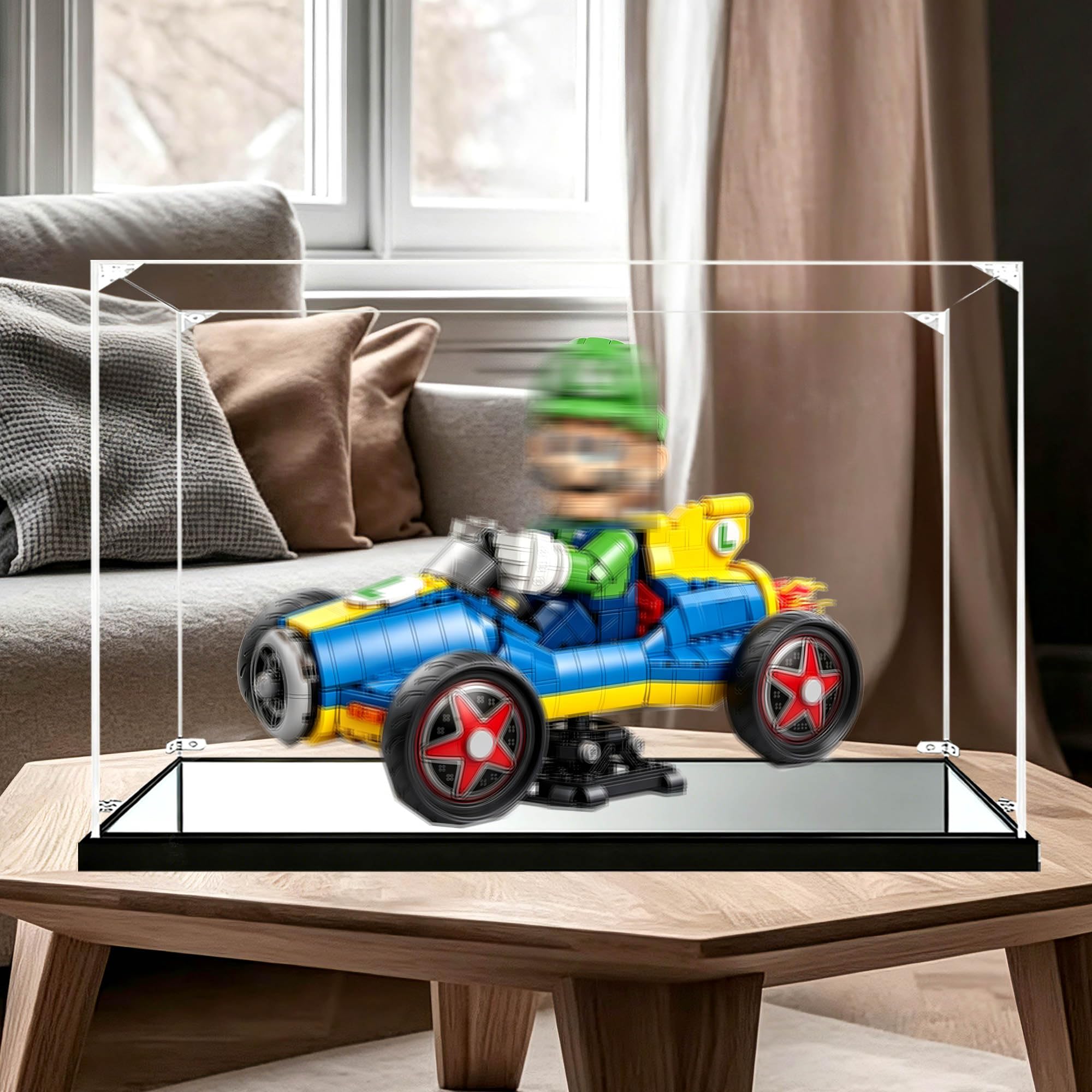 Vetrina compatibile con Le-go 72050 go kart set (specchio 3 mm)