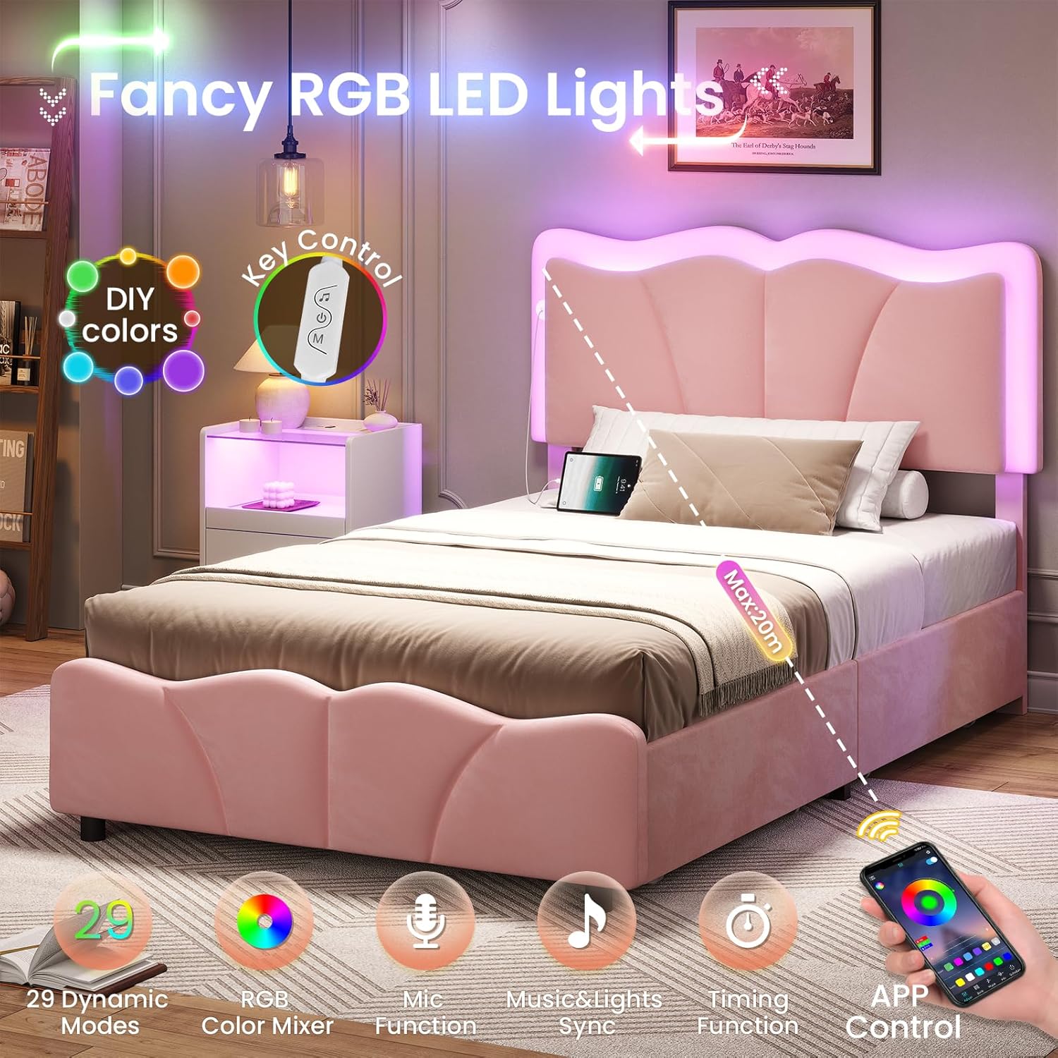 Close-up of an open storage drawer with wheels and a locking system detail.