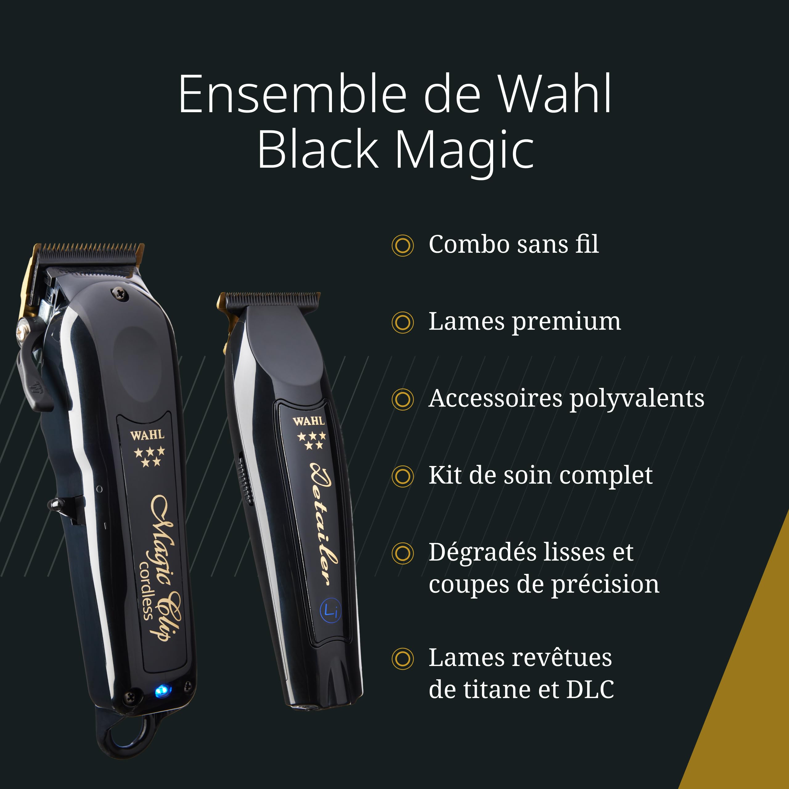 Wahl Barber Wireless Combo - Black Magic Clip & Detailer Li