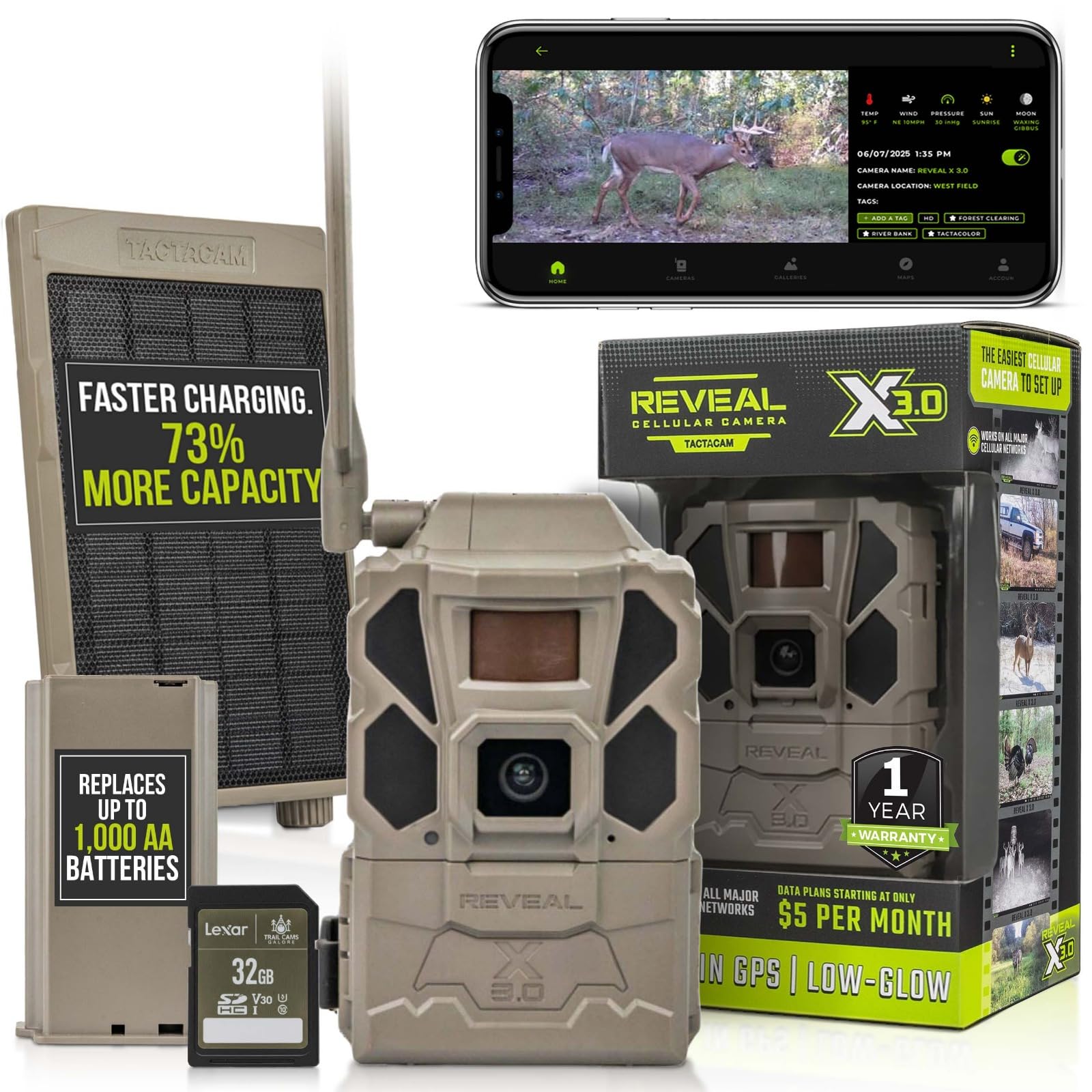 Amazon.com: TACTACAM Reveal X Gen 3.0 Cellular Trail Camera