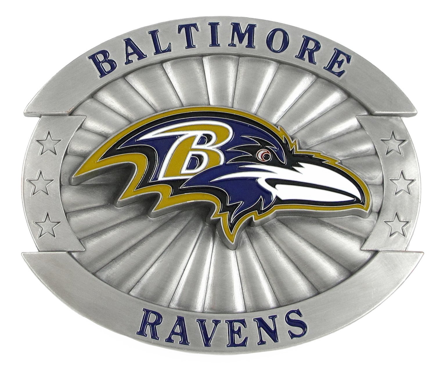 SiskiyouNFL Baltimore Ravens Oversized Buckle, Metal, X-Large