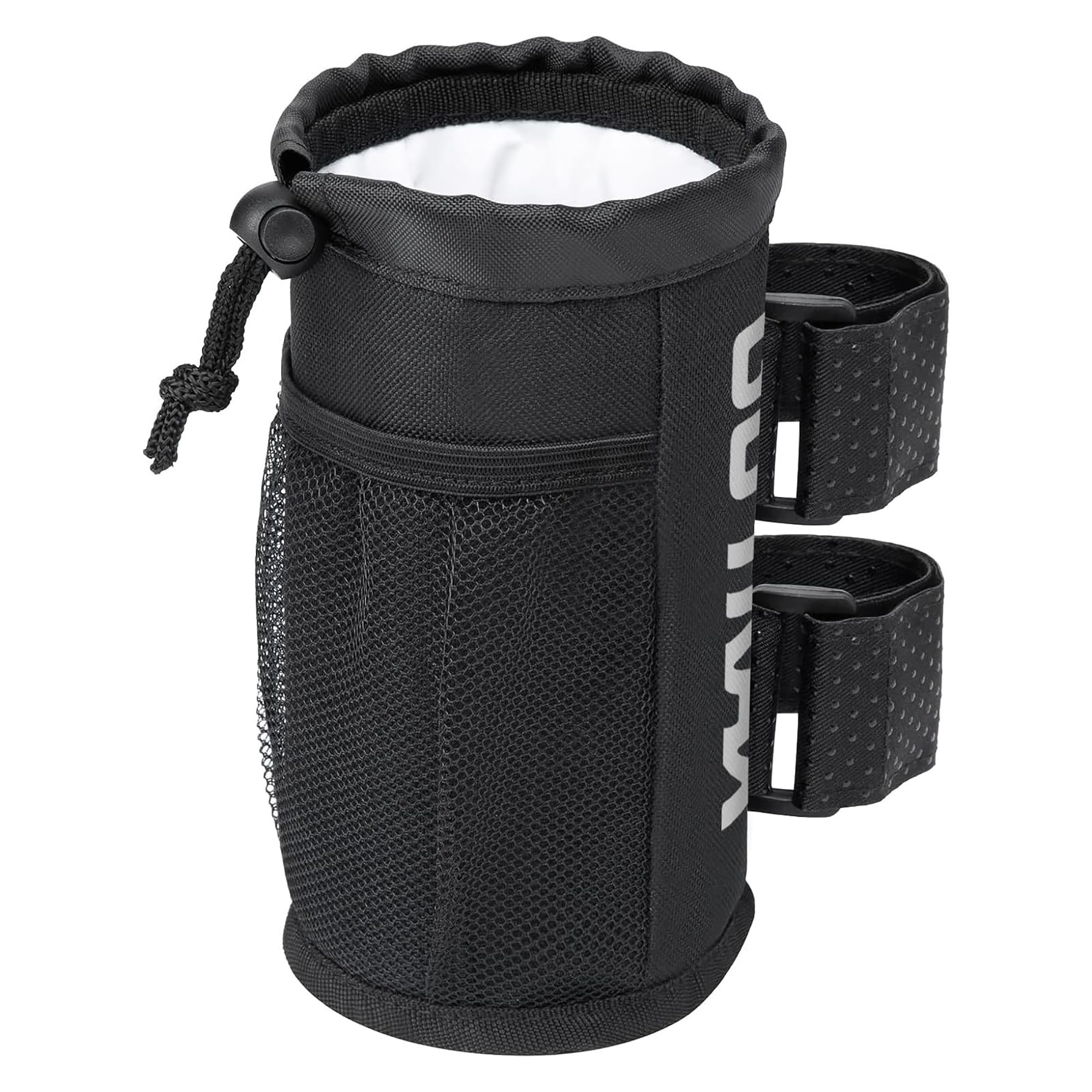 GOTRAX Cup Holder, Bike Water Bottle Holder for E Scooters & E-Bikes - Adaptable, No-Screw Installation, Mesh Pockets, Sticky Straps - Fits Cups