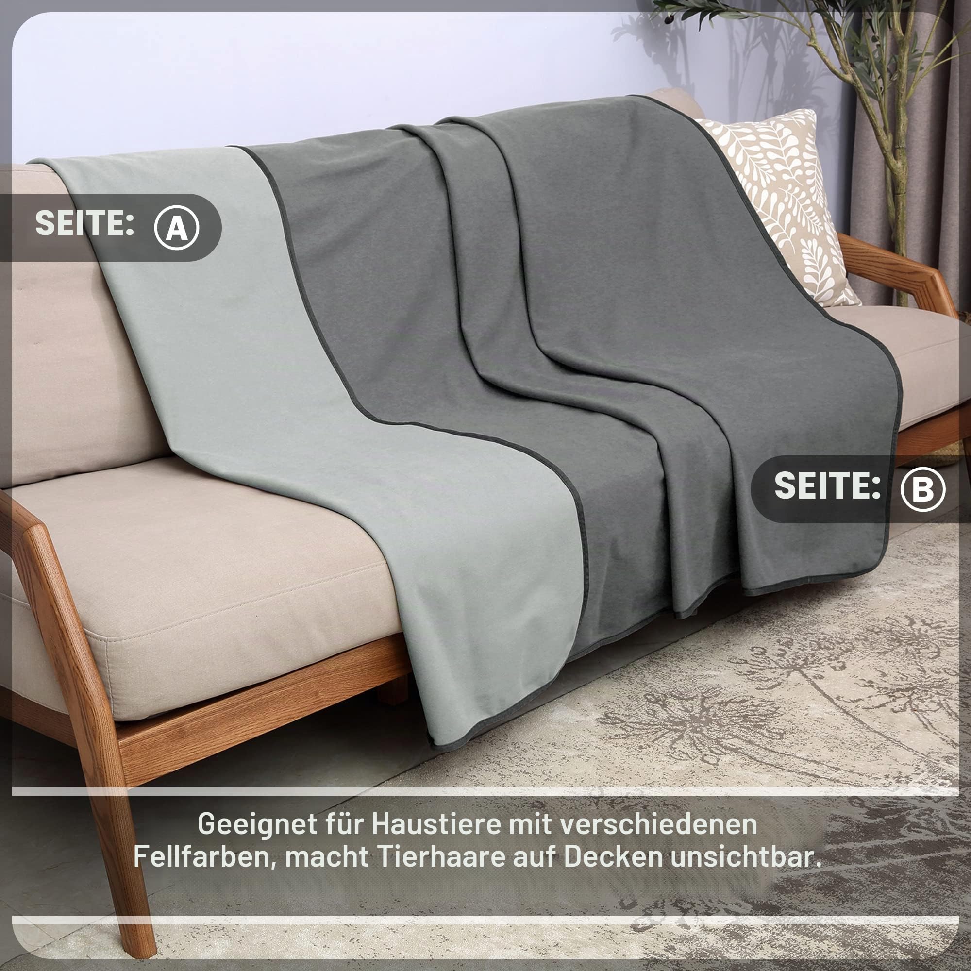 Catalonia Classy wasserdichte Decke, Wasserdicht Liebesdecke Flauschig Kuscheldecke Schutzdecke Tagesdecke, Wasserdicht Hundedecke Waschbar Sofaschutz Couch Überwurf,203 x 229cm