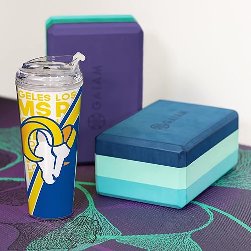 Miniatura 29 de Rico Industries NFL Football - Vaso de acrílico de 24 onzas con tapa con bisagras, vaso de doble pared con licencia oficial para fanáticos de la NFL