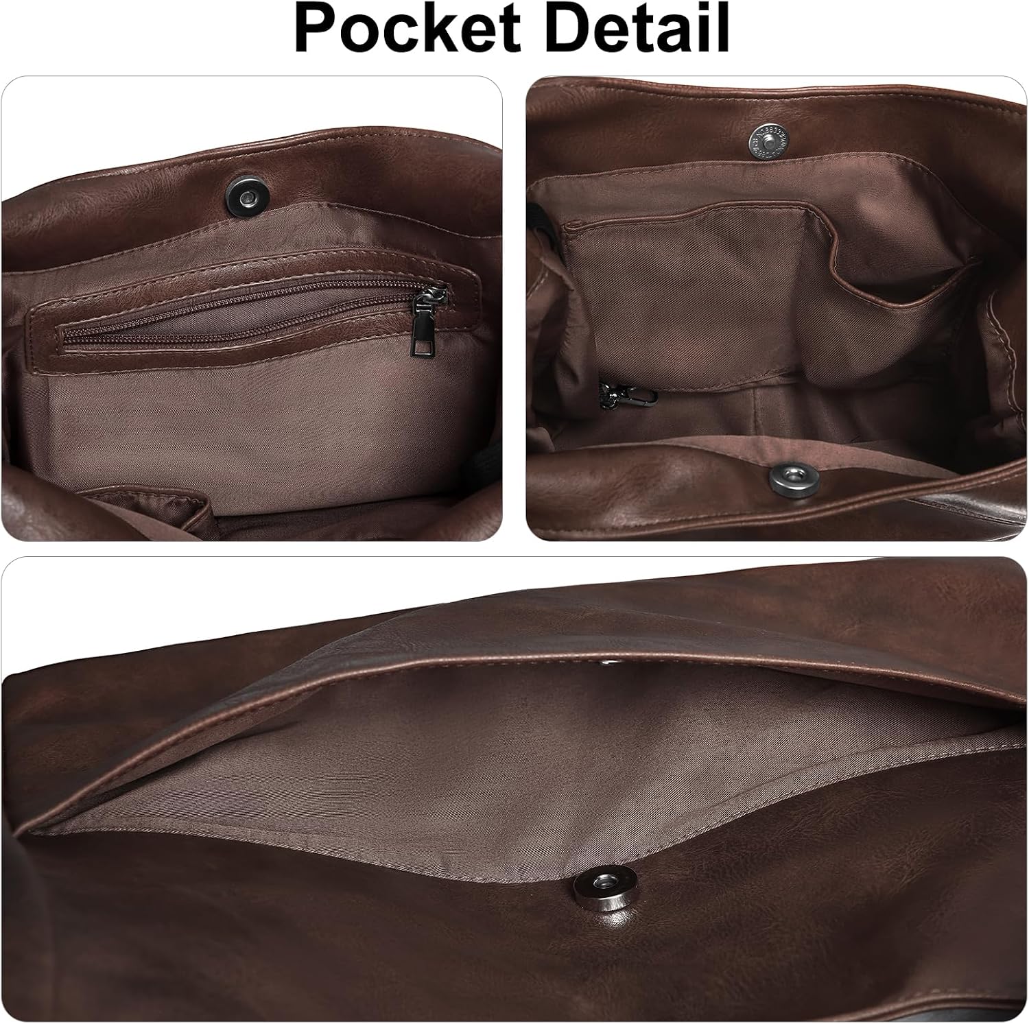 Hobo Bags for Women Vegan Leather Shoulder Bag Soft Purse for women Slouchy Tote Handbag for Everyday Outing