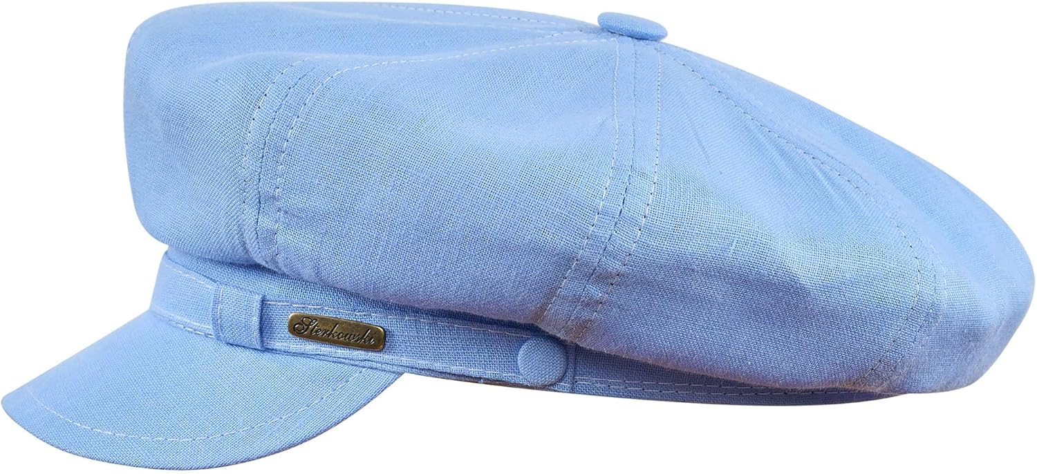 Elonglin Berretto Piatto Uomo Donna In Tweed, Gavroche Irlandese A 8 Pannelli, Grigio, Taglia M (Regolabile 56-61 Cm), Stile Vintage - 2