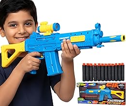 Army Warrior Soft Bullet Toy Gun for Kids | Thunder Strike Rifle | Includes 12 Foam Darts | Outdoor Action Play Toy | Manual Loading & Shoot