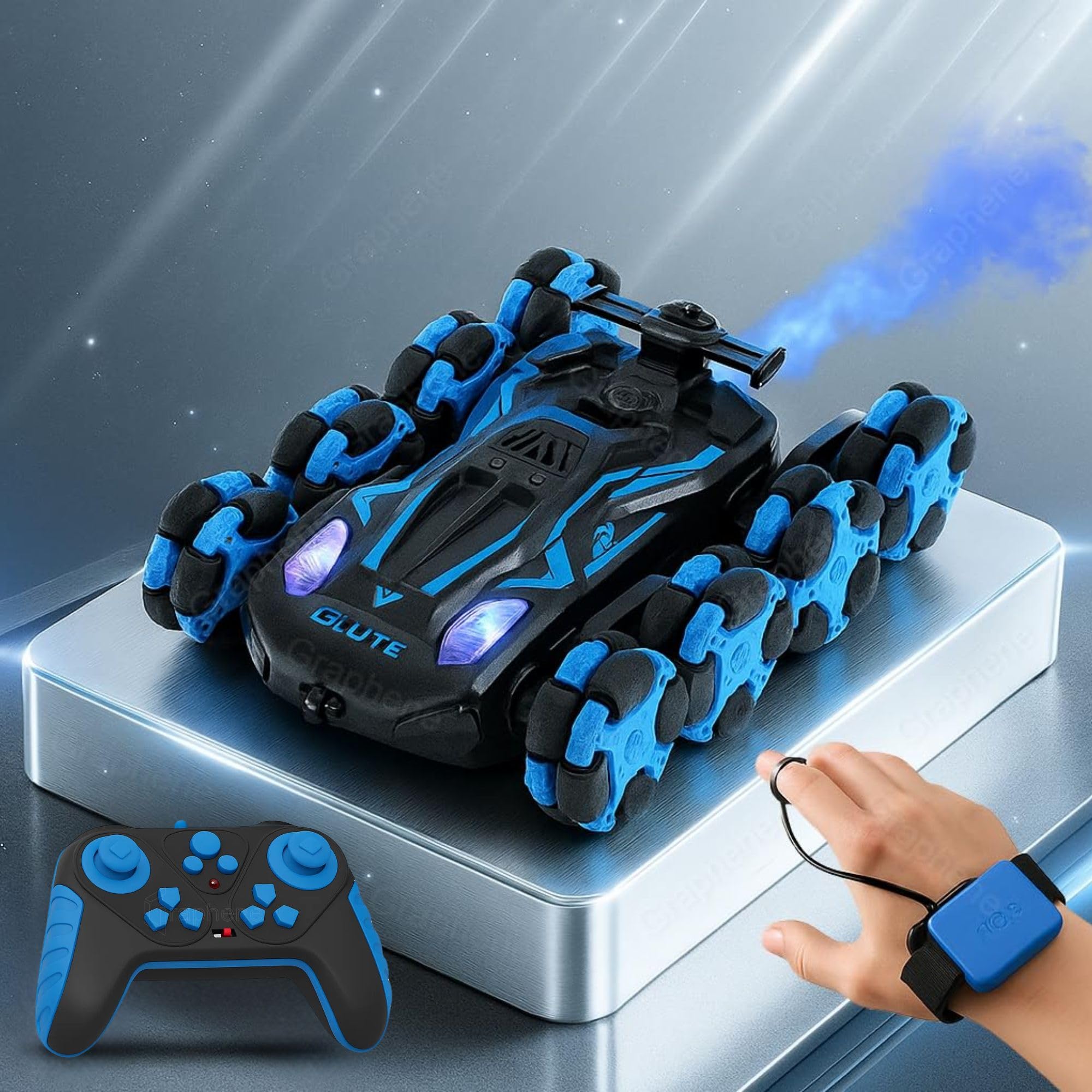 GRAPHENE 4X4 Remote Control Drift Stunt Car 4WD Racing Fall Resistant RC Car 360° Rotating Dual Sided Climbing High-Speed Tumbling Cross-Country Battle Off Road Rechargeable Adults Boy Girl — Amazon image 11