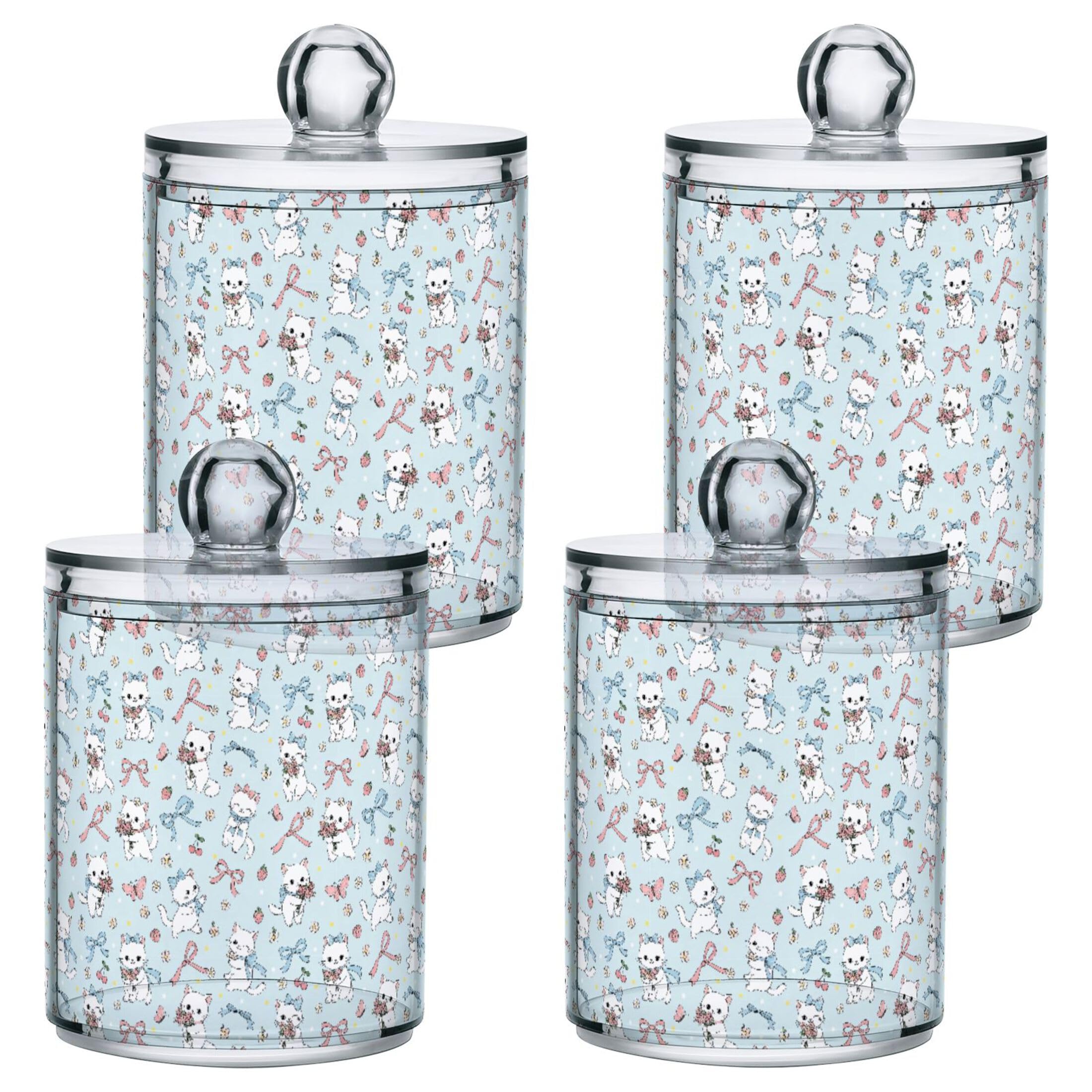 Organisateur qtip salle de bain distributeur maquillage plastique x4