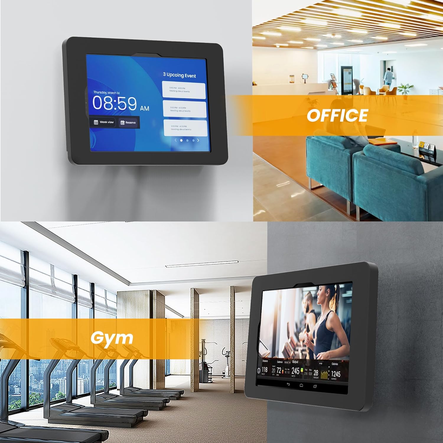 Tablet Wall Mount Compatible with 10.9" iPad 10th, Pro 11" 1 2 3 4, Air 4 5, Air 11''(M2/M3/M4), iPad 11"(A16) - BSW101BA