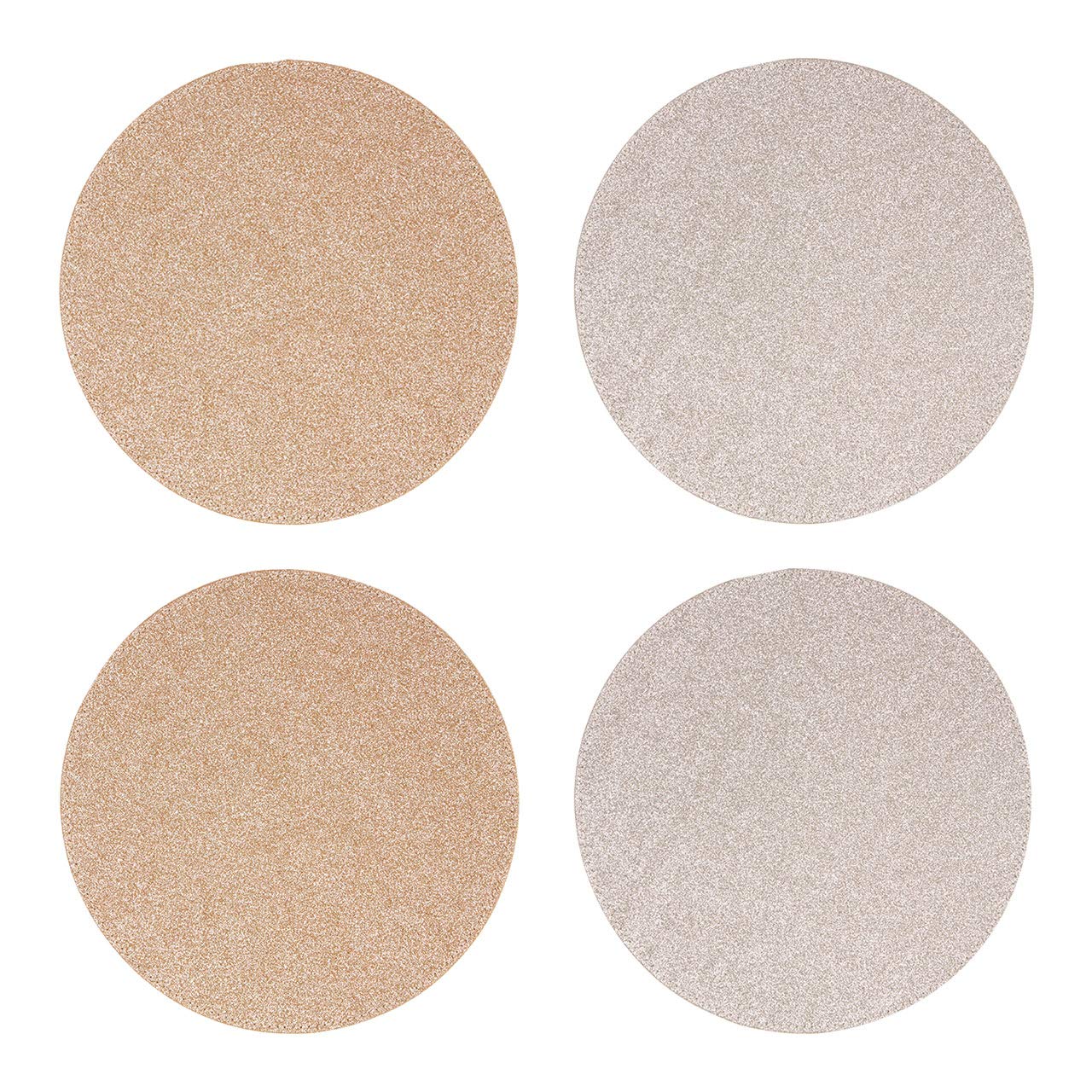 Orsina Reversible Gold And Silver Glitter Placemats from B&Q
