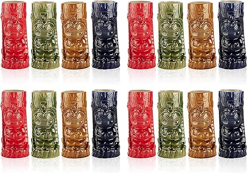 Miniatura 9 de LEMONSODA Vasos de cerámica tiki hawaianos (cerámica, juego de 4) Ceramic,Variedad Cerámica,Cuernos,Luau