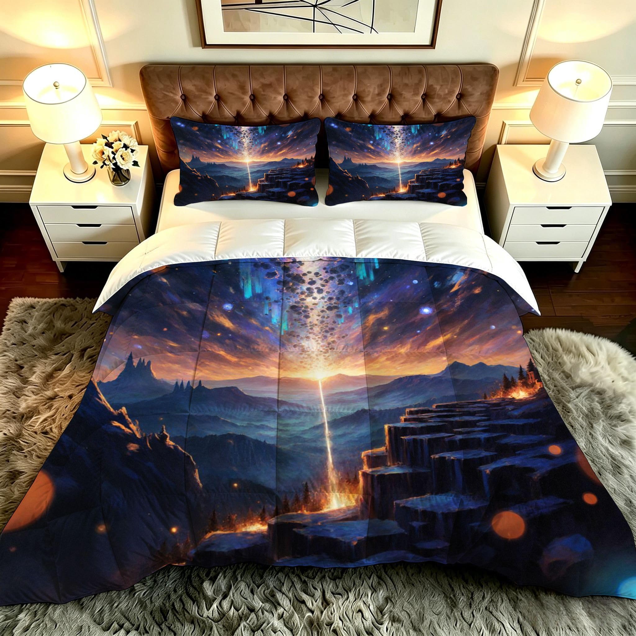 Couette 260x240 cm 4 Saisons, Montagne Bleue, DQ8394