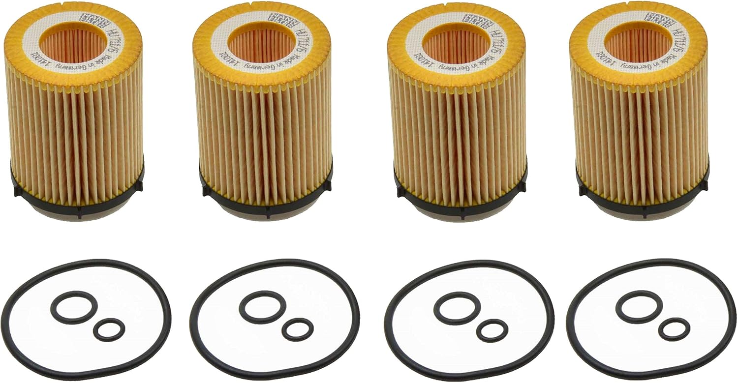 Set of 4 Engine Oil Filters Mann for Mercedes W205 X156 S213 X253 W447 R172