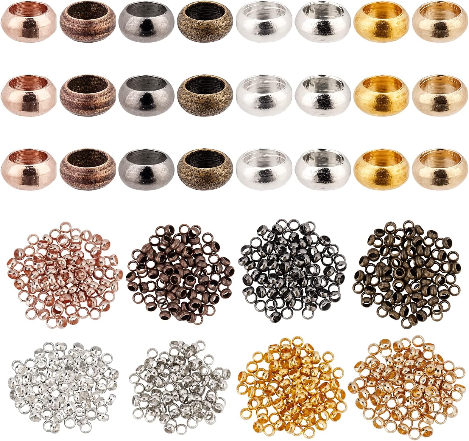 PandaHall Elite Cuentas De Latón Rosa De 3 Mm – 100 Piezas Para Bisutería Y Joyería DIY
