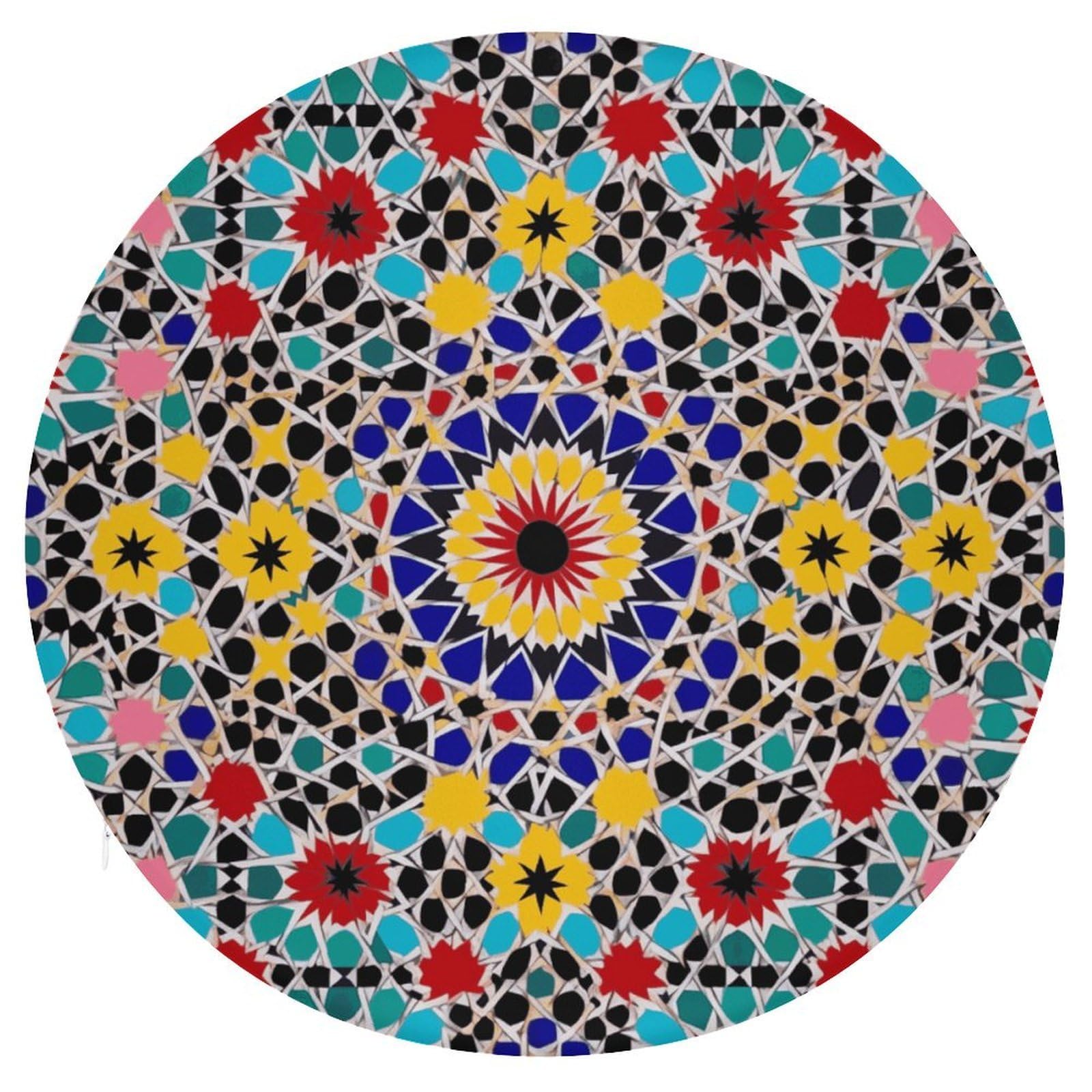 Wsoihfec Style Moroccan Color Seat Cushion Round Chair Pad