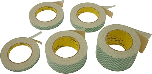 Miniatura 3 de Cinta de papel de doble cara 3M Adhesivo de goma (410M) 2 in. x 36 yardas (Off-White)