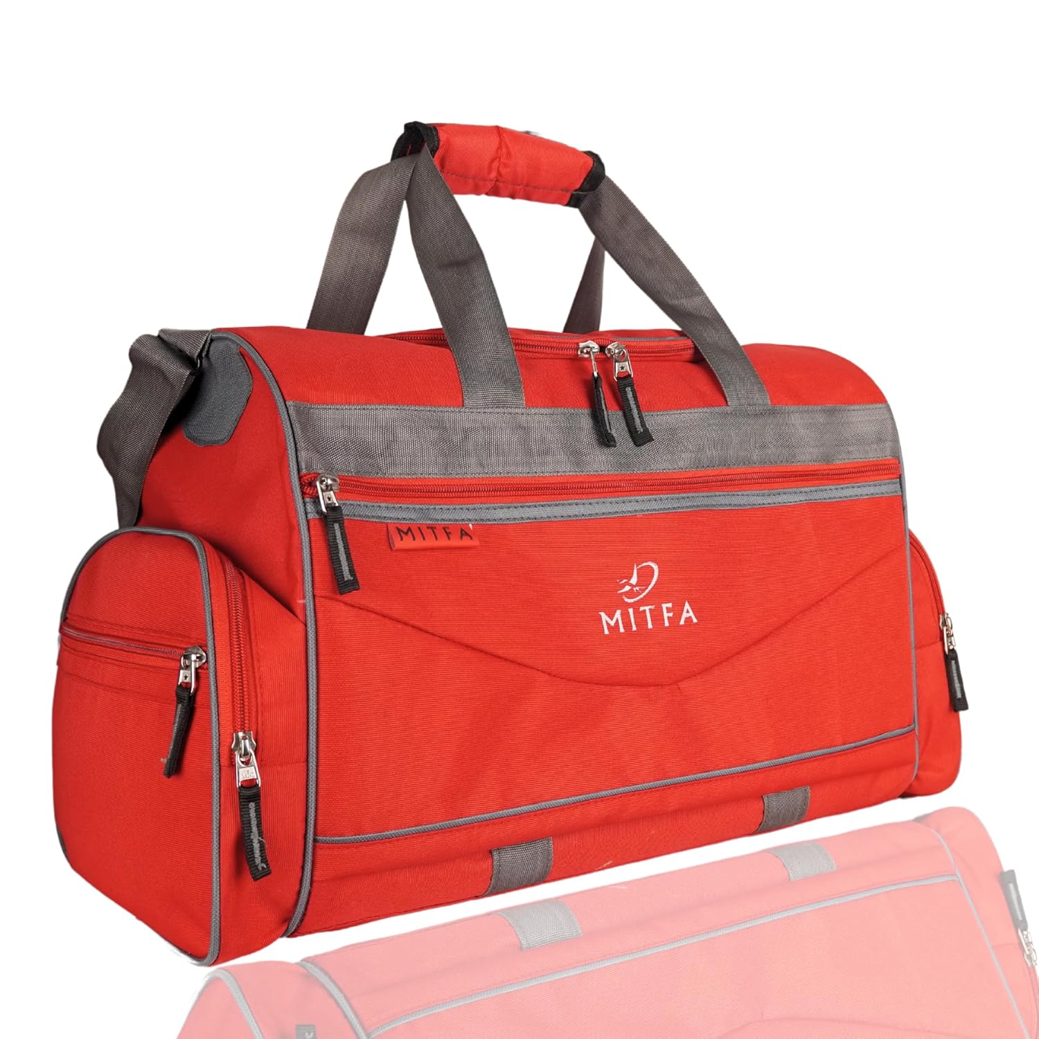 MITFA Travel Duffle Luggage Bag | Multiple Zippered Compartments Ultra-Light| Matty 55 litres Large Capacity | Men and Women Travel Duffle Bag (RED) MITFA Travel Duffle Luggage Bag | Multiple Zippered Compartments Ultra-Light| Matty 55 litres Large Capacity | Men and Women Travel Duffle Bag (RED)
