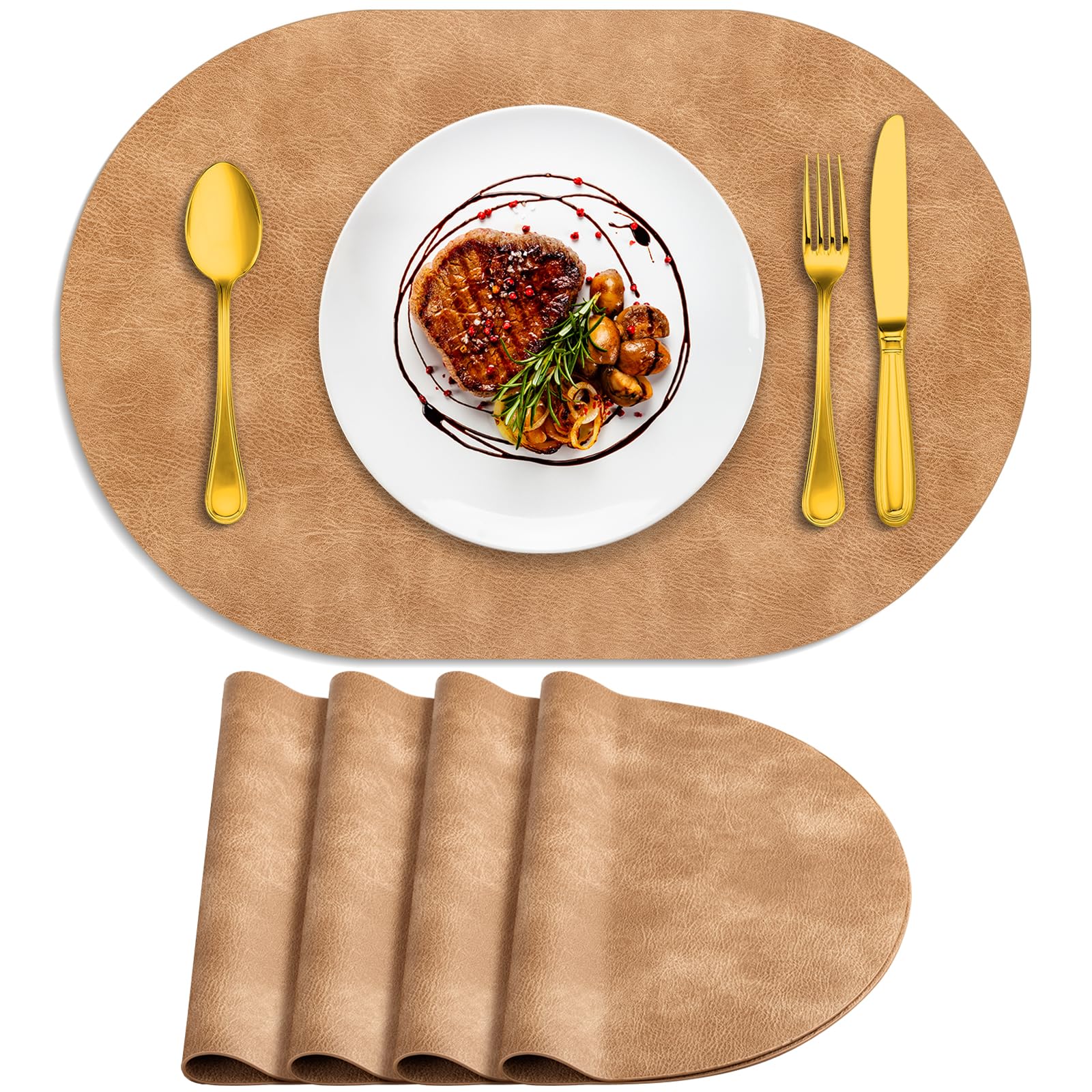 Sets de table ovales pour cuisine et repas conviviaux en famille