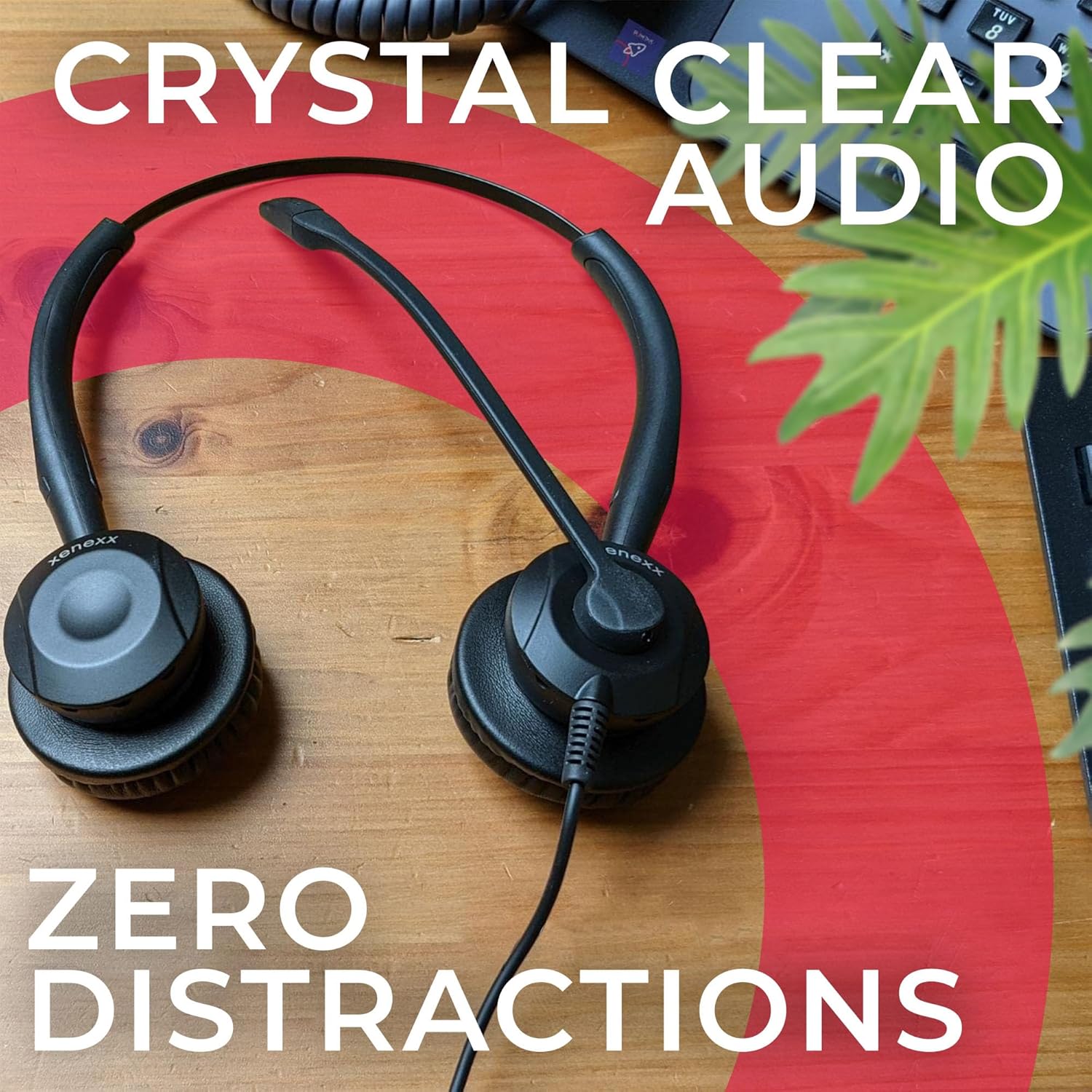 XS 820 Telephone Headset Bundle for Agent Training, Coaching, Monitoring, Supervising, Onboarding - Compatible Desk phones - Avaya, Yealink, Poly, Cisco, Mitel, Grandstream (Mono, Basic Bundle)