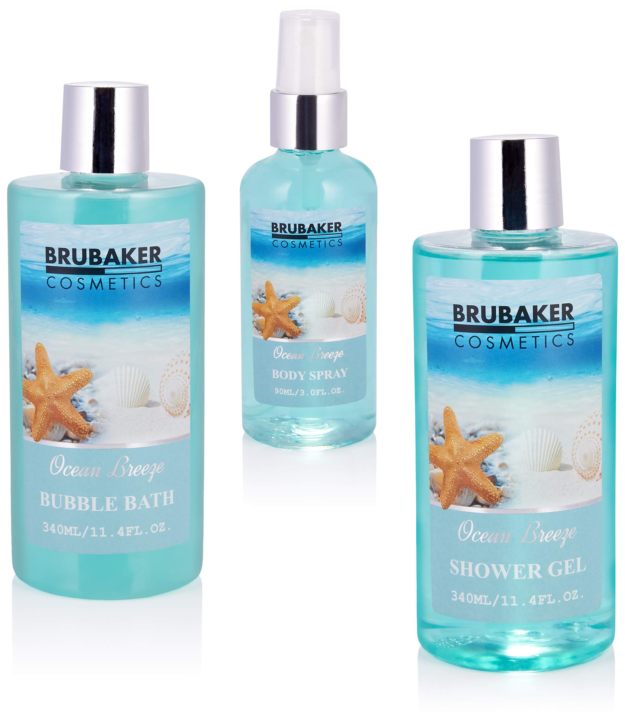 BRUBAKER Cosmetics Bath and Shower Set Summer Dreams - 7-piece Gift Set in Decorative Tub, Blue, 7 Unité (Lot de 1) - Image 3